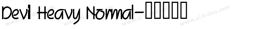 Devil Heavy Normal字体转换